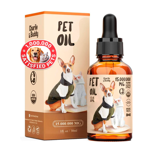 Hemp Oil Dogs Cats - Anti-Anxiety, Arthritis, Seizures, Pain Relief - Hip Joint Health - 100% Organic Calming Drops - Omega 3, 6, 9 & Vitamins B, C, E