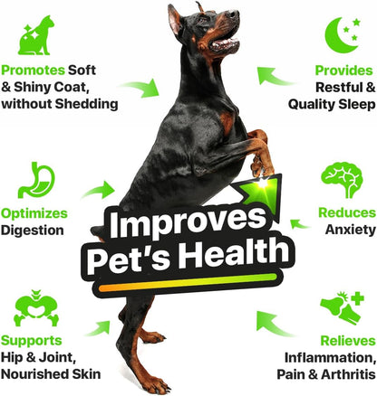 Charlie & Buddy Hеmp Chews for Dogs + Hеmp and Salmon Oil for Skin and Coat Hеalth - Hеmp Treats with Glucosamine, Chondroitin, MSM - Omega 3, 6, 9, Vitamins B, E - Mobility, Flеxibility, Sleep