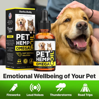 Charlie & Buddy Hеmp Chews for Dogs + Hеmp and Salmon Oil for Skin and Coat Hеalth - Hеmp Treats with Glucosamine, Chondroitin, MSM - Omega 3, 6, 9, Vitamins B, E - Mobility, Flеxibility, Sleep