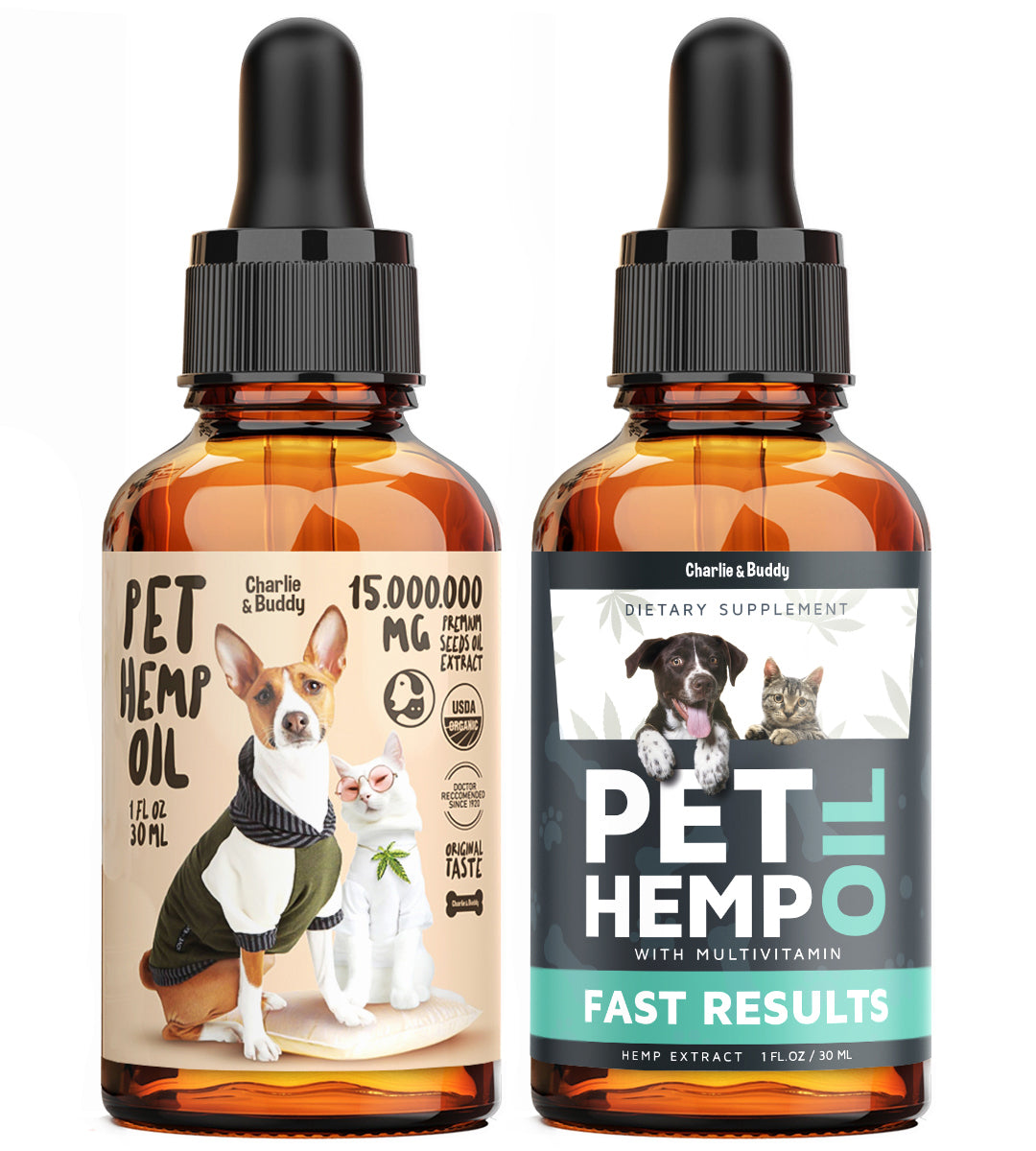 Charlie & Buddy Hеmp Oil Dogs Cats+Hiр and Jоint Support and Skin Health - Anxiеty, Cаlm, Pаin - Omega 3, 6, 9 and Vitamins B, C, E